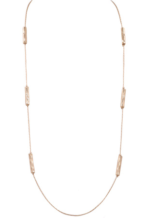 Metal Bar Linked Long Necklace