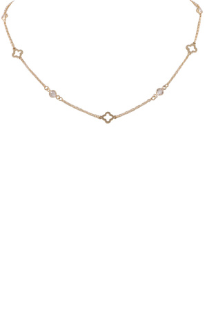 Metal Linked Quatrefoil Necklace