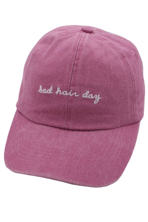 BAD HAIR DAY Embroidered Washed Hat