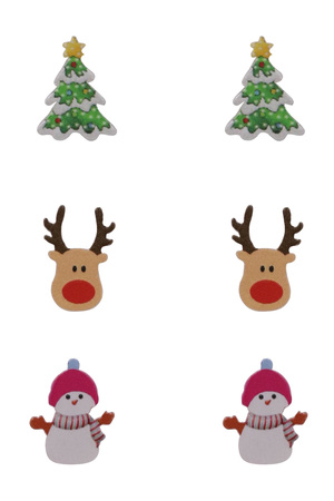 Acrylic Christmas Assorted Stud Earrings