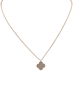 Metal Quatrefoil Necklace