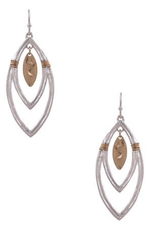 Wire Metal Drop Earrings