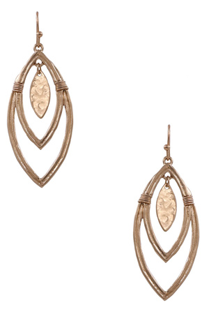 Wire Metal Drop Earrings