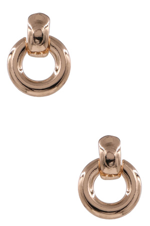 Metal Linked Circle Earrings