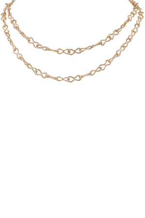 Metal Layered Infinity Cut Out Necklace