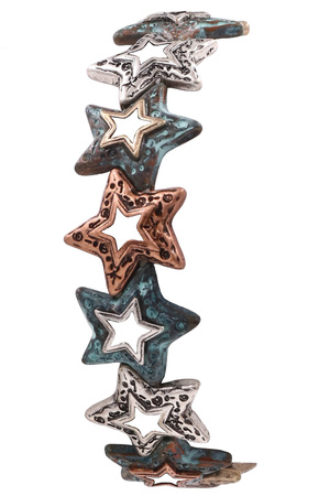 Textured Metal Star Bracelet