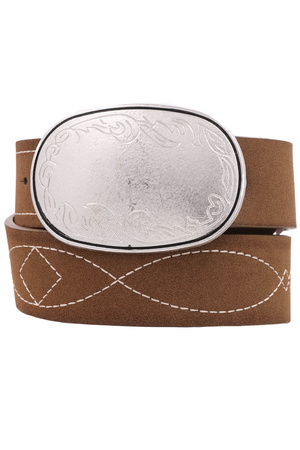 Faintly Etched Stitch Strap Belt