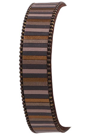 Faux Leather Stripe Bracelet