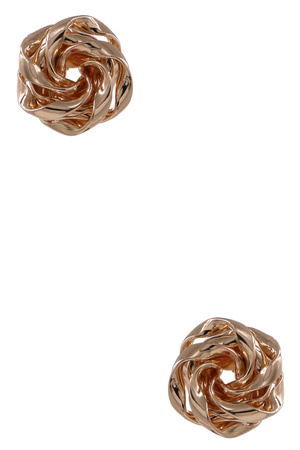 Metal Twist Knot Post Earrings