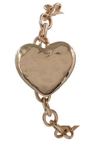 Metal Chain Heart Pendant Bracelet