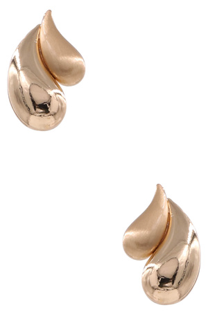 Metal Double Teardrop Post Earrings