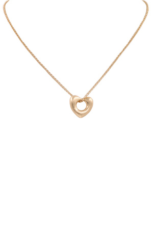 Metal Chain Heart Pendant Necklace