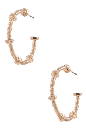 Metal Open Hoop Earrings