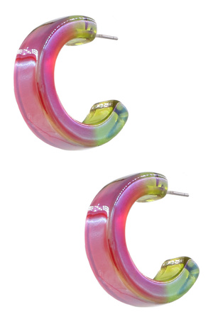 Acrylic Open Hoop Earrings