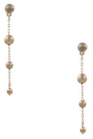 Metal Linked Ball Drop Dangle Earrings