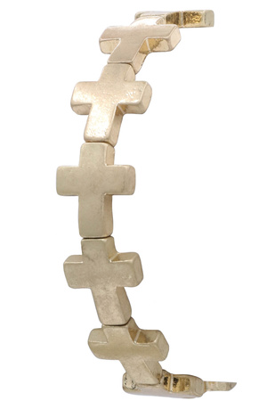 Metal Cross Linked Stretch Bracelet