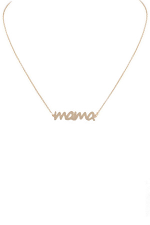 Brass 'MAMA' Pendant Necklace