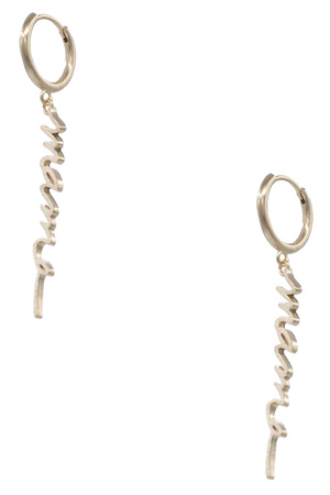 Brass Metal 'mama' Drop Earrings