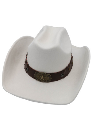 Faux Suede Lone Star Cowboy Hat